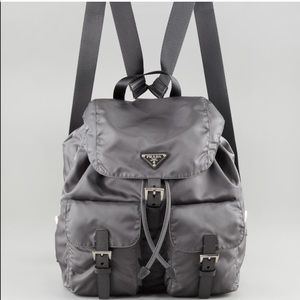 AUTHENTIC PRADA VELA NYLON GRAY BACKPACK